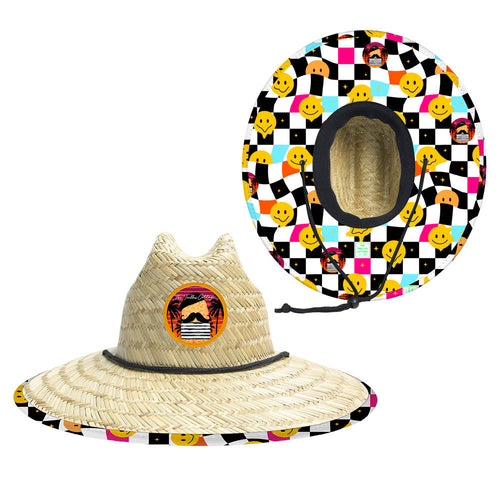 Croqueta Pepe Checkered Straw Hat