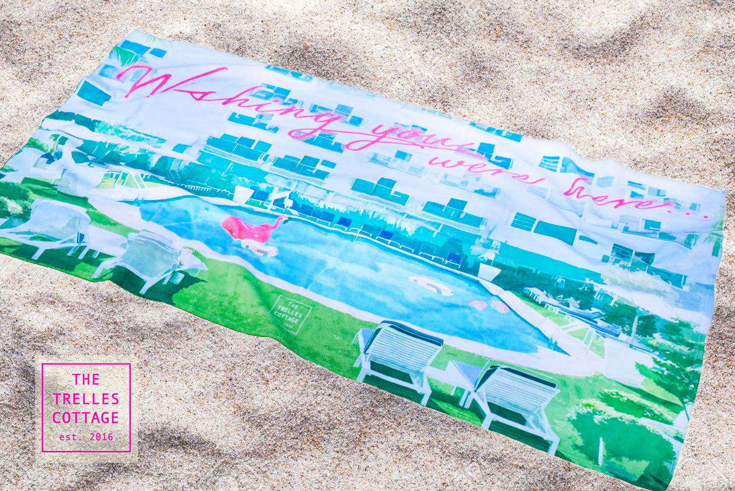 Wishing You Were Here Pool Towel