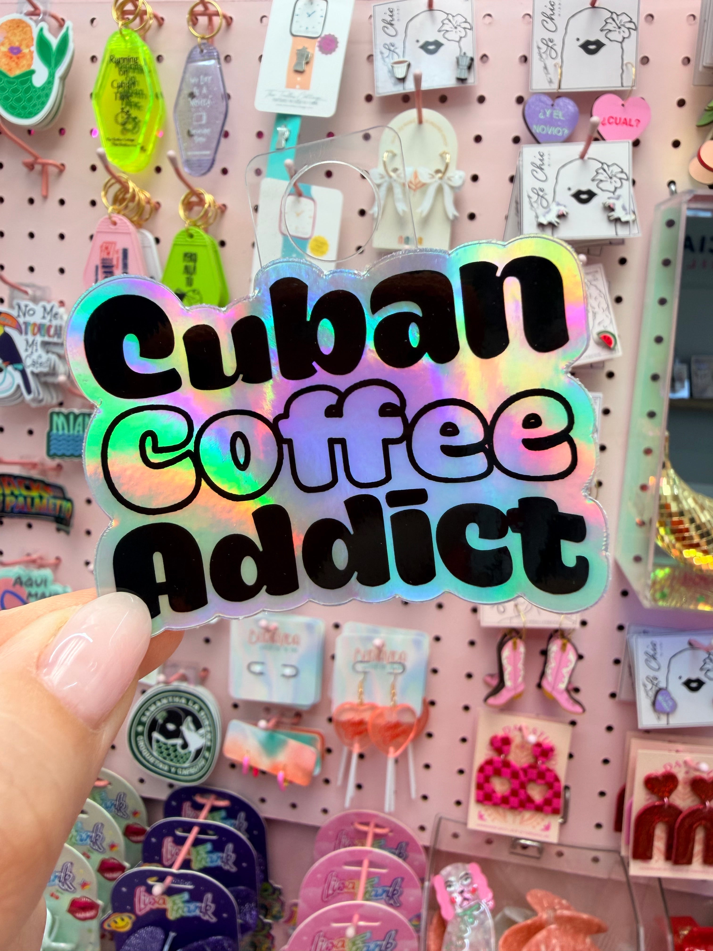 Cuban Coffee Addict Sticker