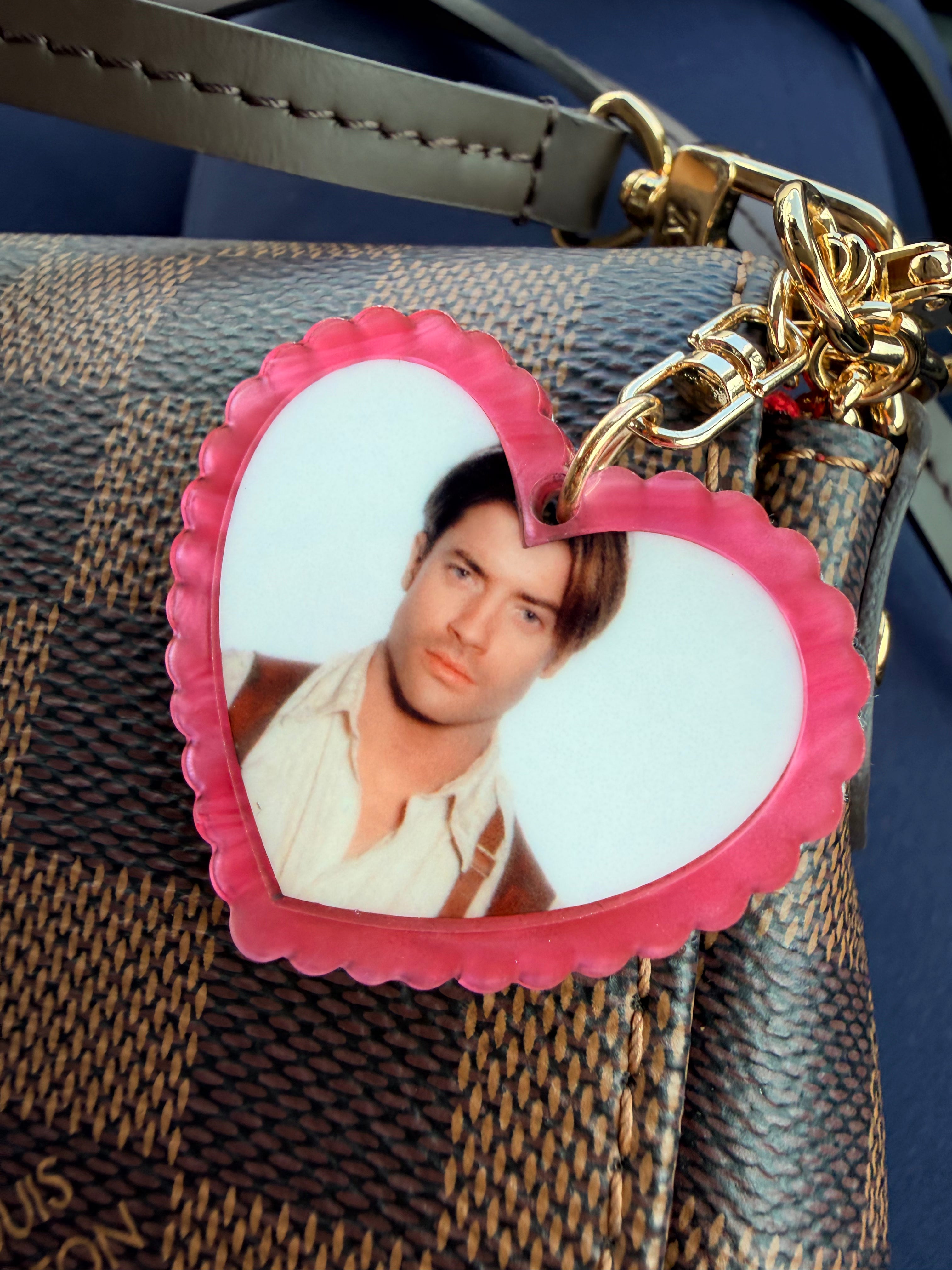 Brendan Fraser Heart Keychain