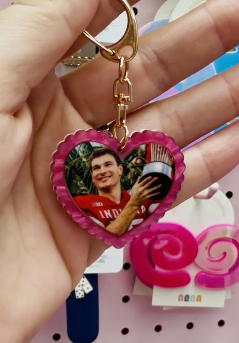 Fernando Mendoza Heart Keychain
