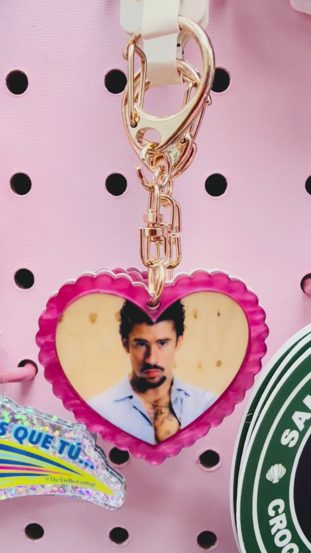 Bad Bunny Heart Keychain
