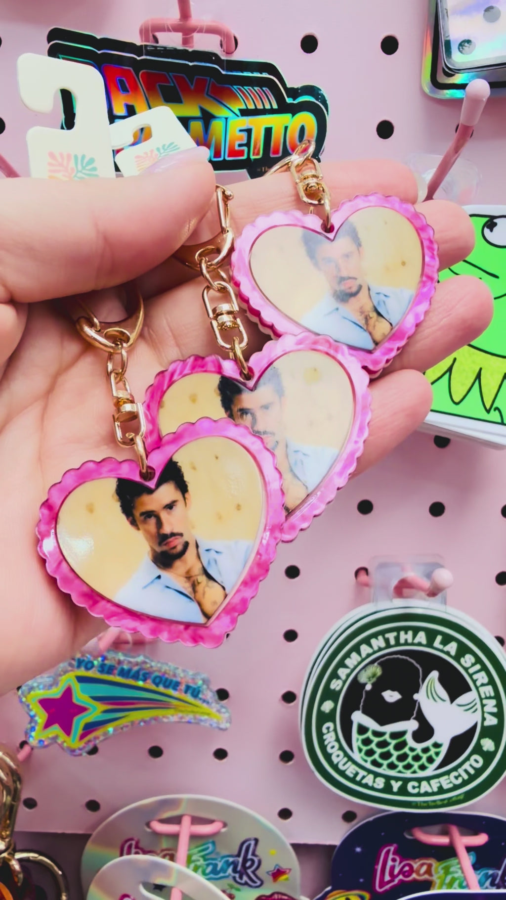 Bad Bunny Heart Keychain