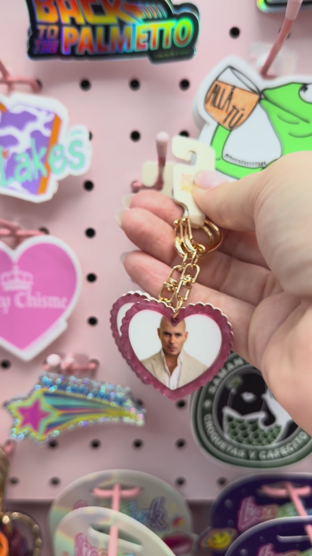 Pitbull Heart Keychain