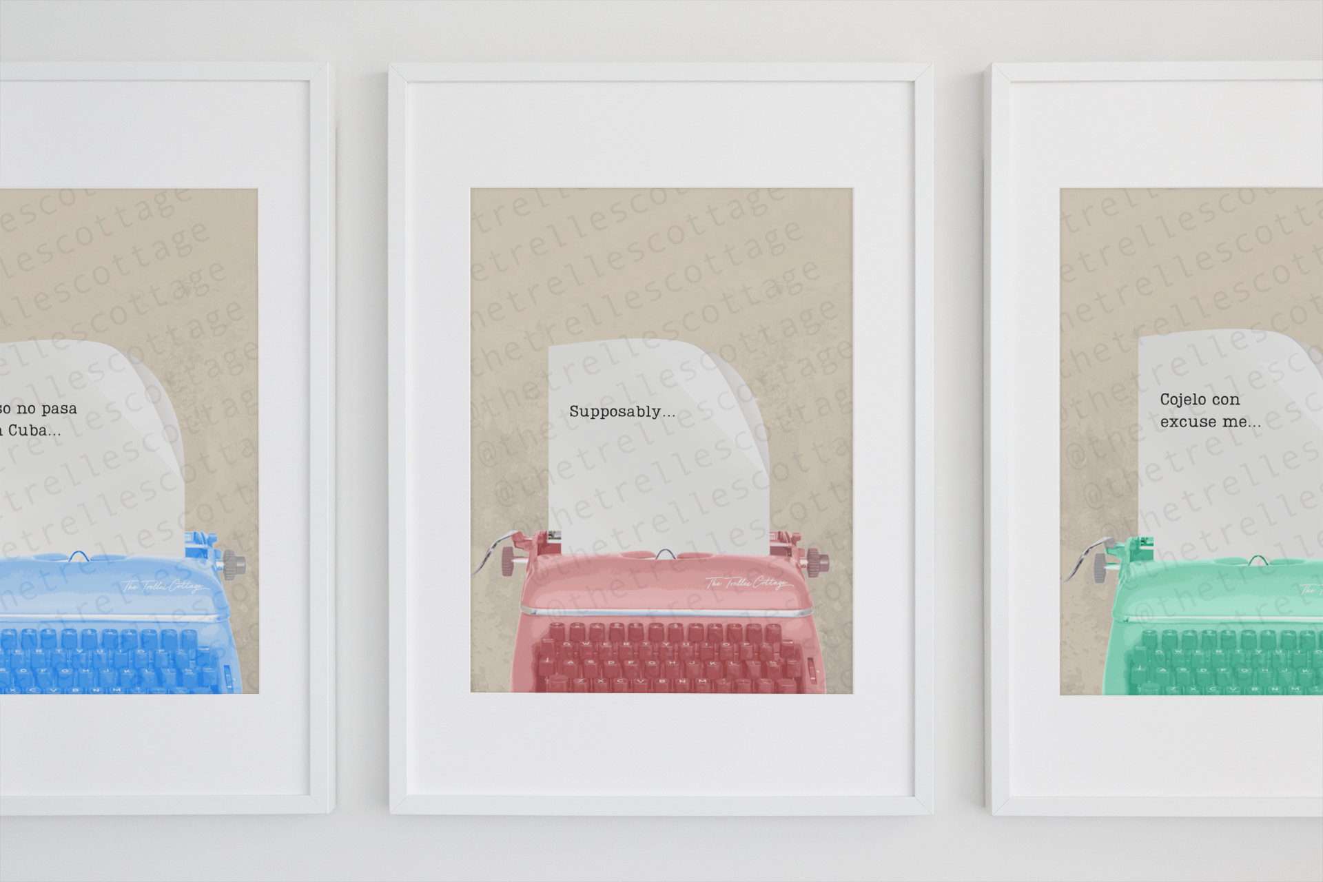 Cojelo Con Excuse Me Typewriter Print