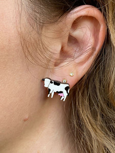 Miami Lakes Cow Earrings