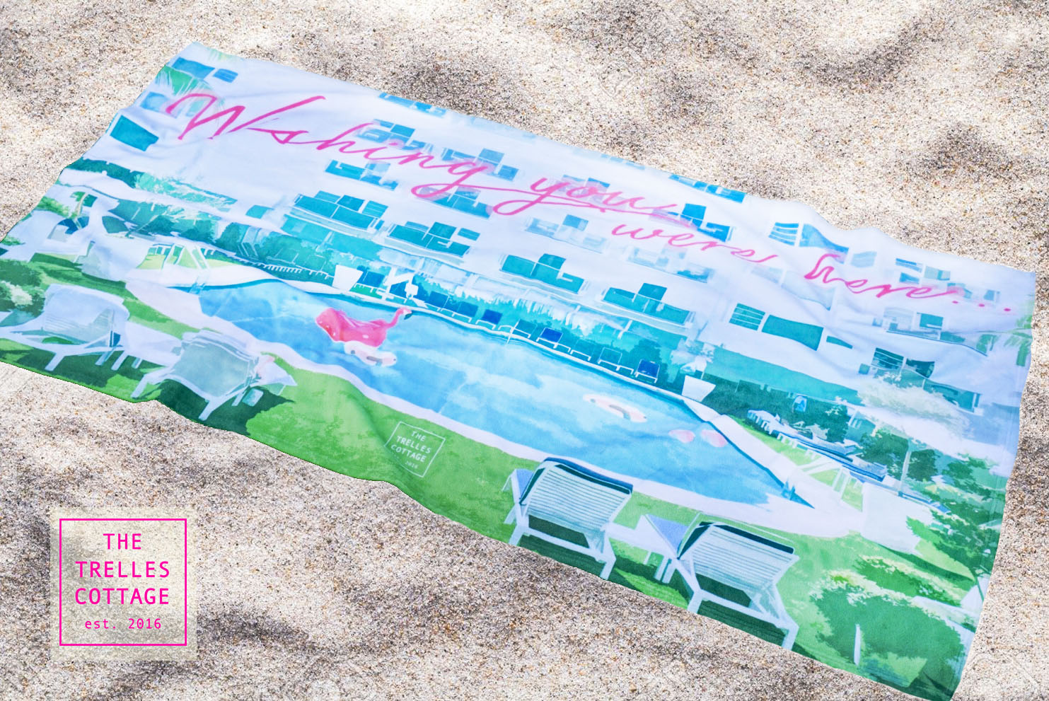 Wishing You Were Here Pool Towel