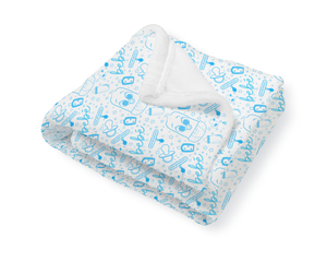Croqueta Boy Baby Blanket - Minky Baby Blanket - Stroller Blanket