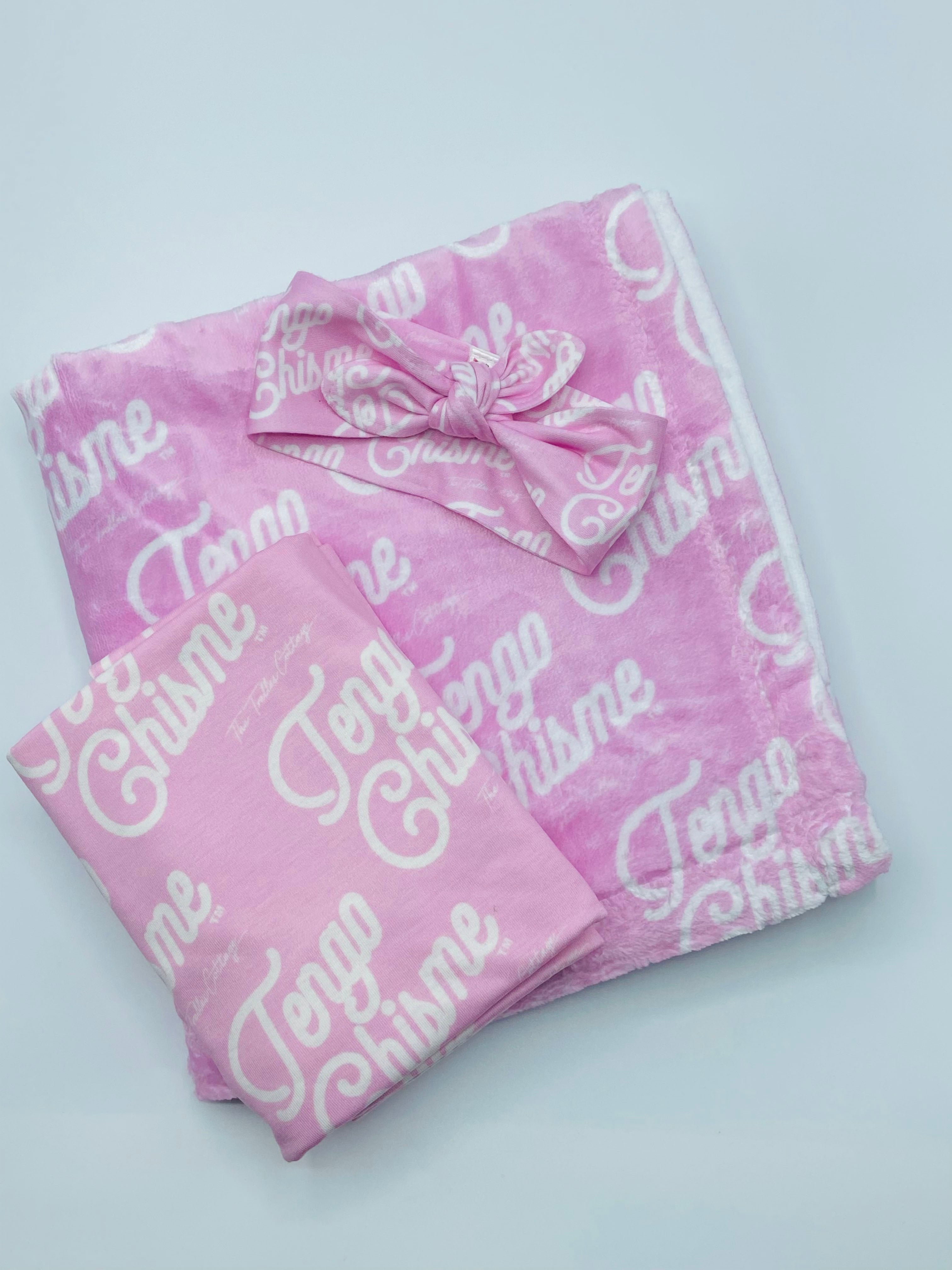 Swaddle Baby Blanket & Knotted Hat Set