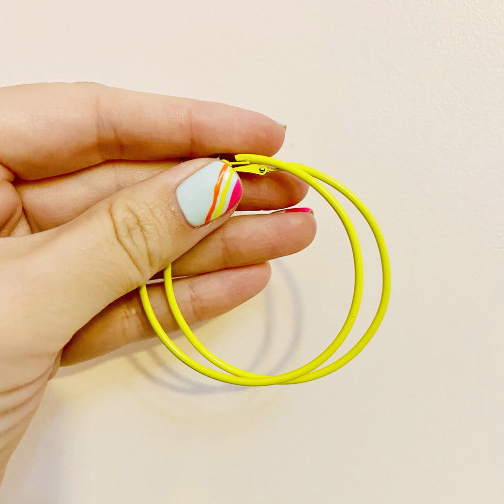 Neon Hoop Earrings