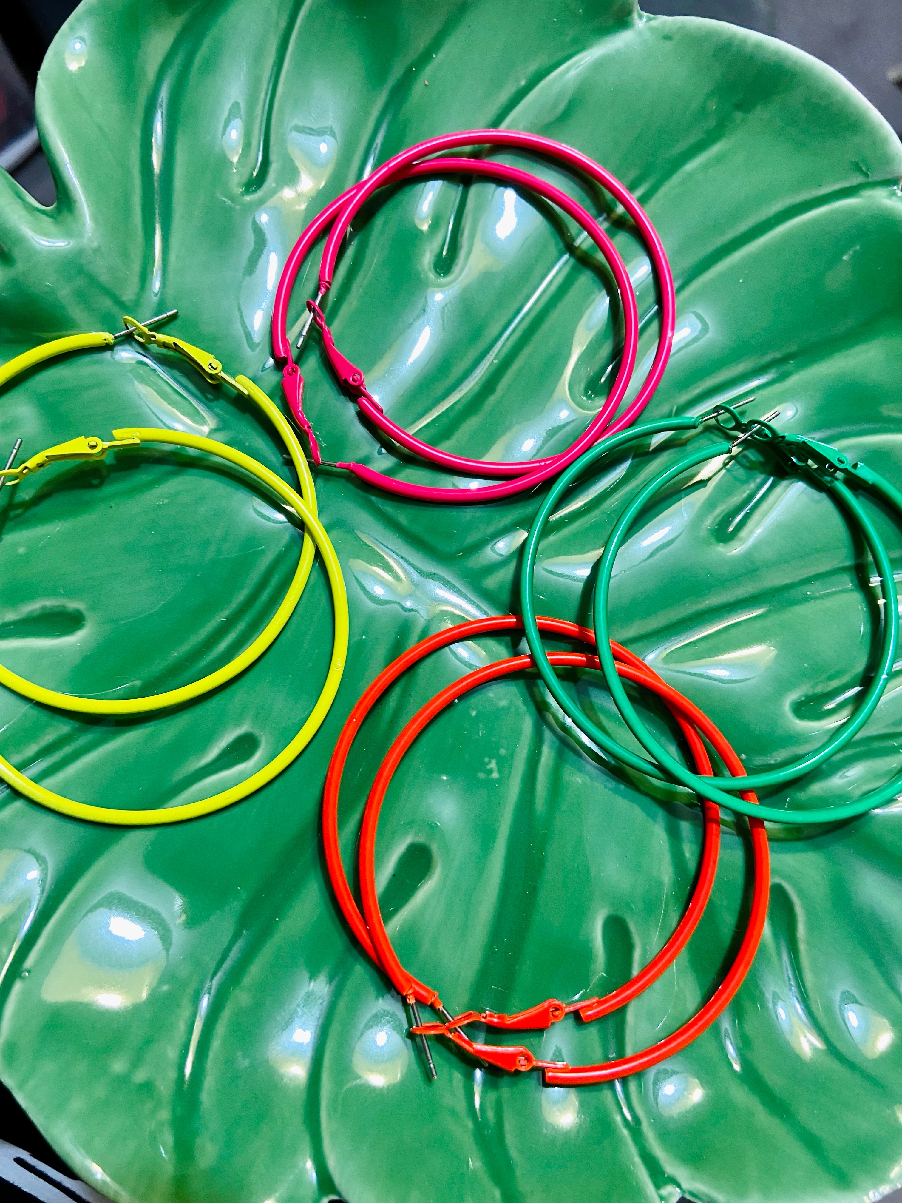Neon Hoop Earrings