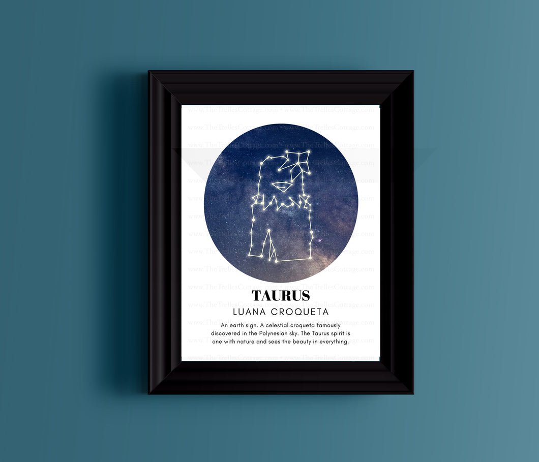 Taurus Zodiac Print - Croqueta Luana