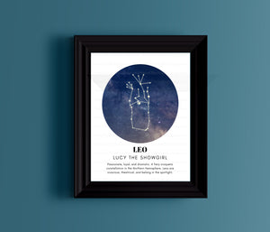 Leo Zodiac Print - Croqueta Lucy