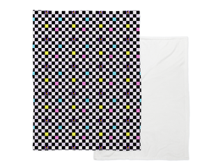 Checkered Baby Blanket - Minky Baby Blanket - Stroller Blanket
