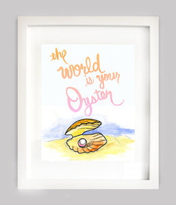 The World Is Your Oyster Print - Pink