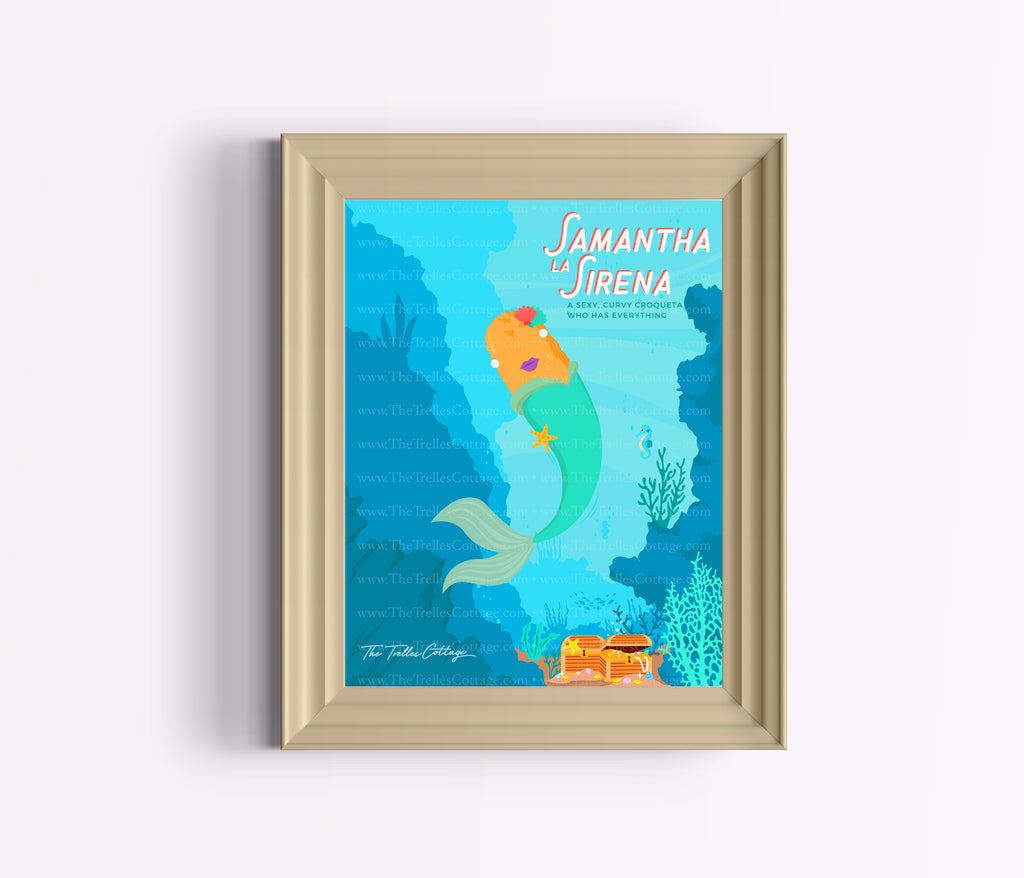 Samantha la Sirena Print The Trelles Cottage