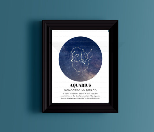 Aquarius Zodiac Print