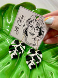 Monstera Hoop Earrings