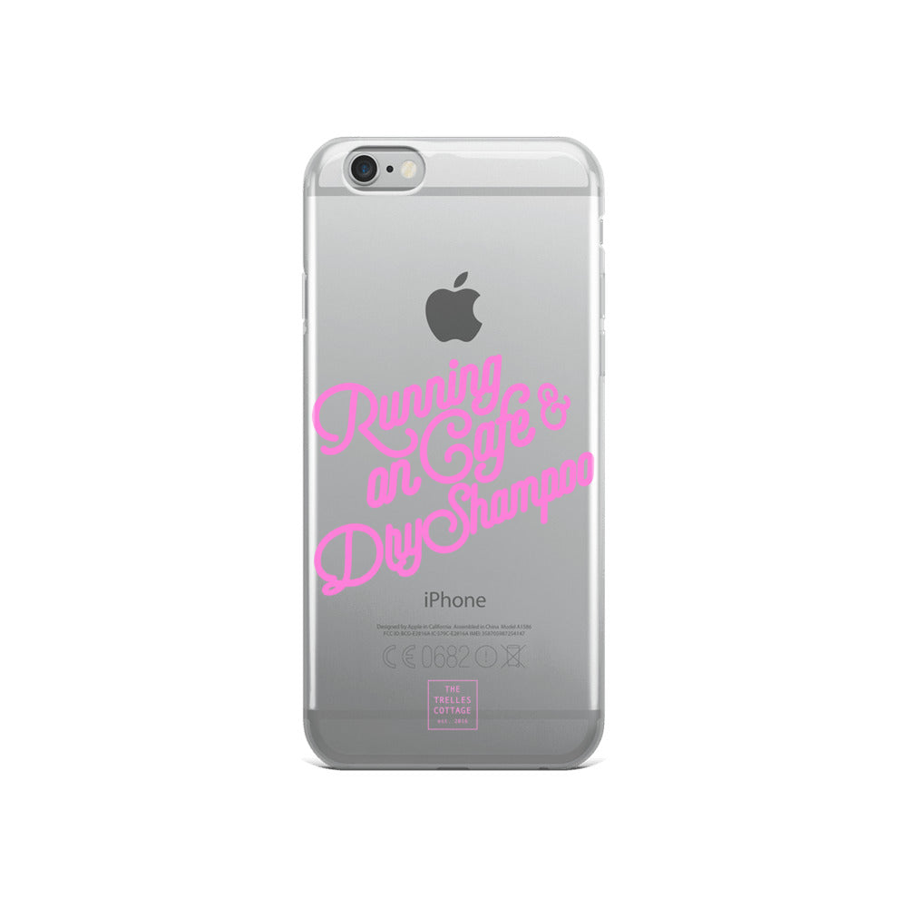 Running on Cafe & Dry Shampoo iPhone Case