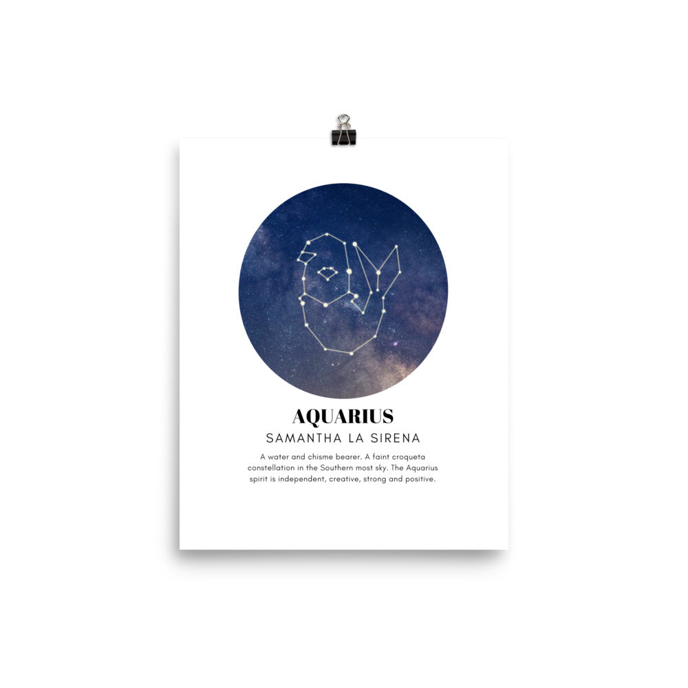 Aquarius Zodiac Print