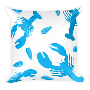 Blue Lobster Pillow