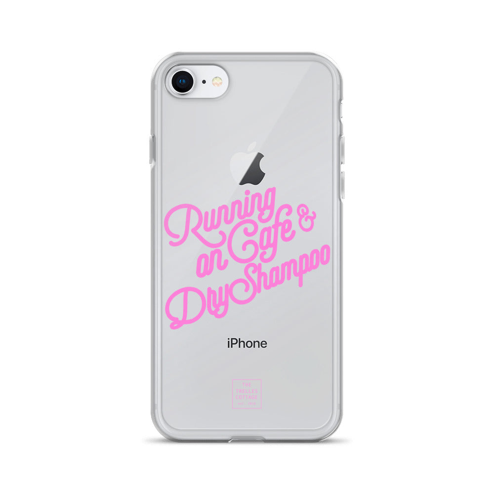 Running on Cafe & Dry Shampoo iPhone Case